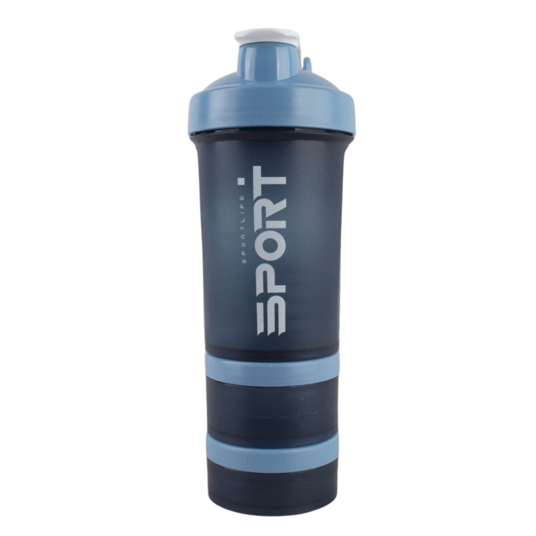 شیکر بدنسازی سه تکه طرح sport گنجایش 500ml کد 3007 — تصویر ۸