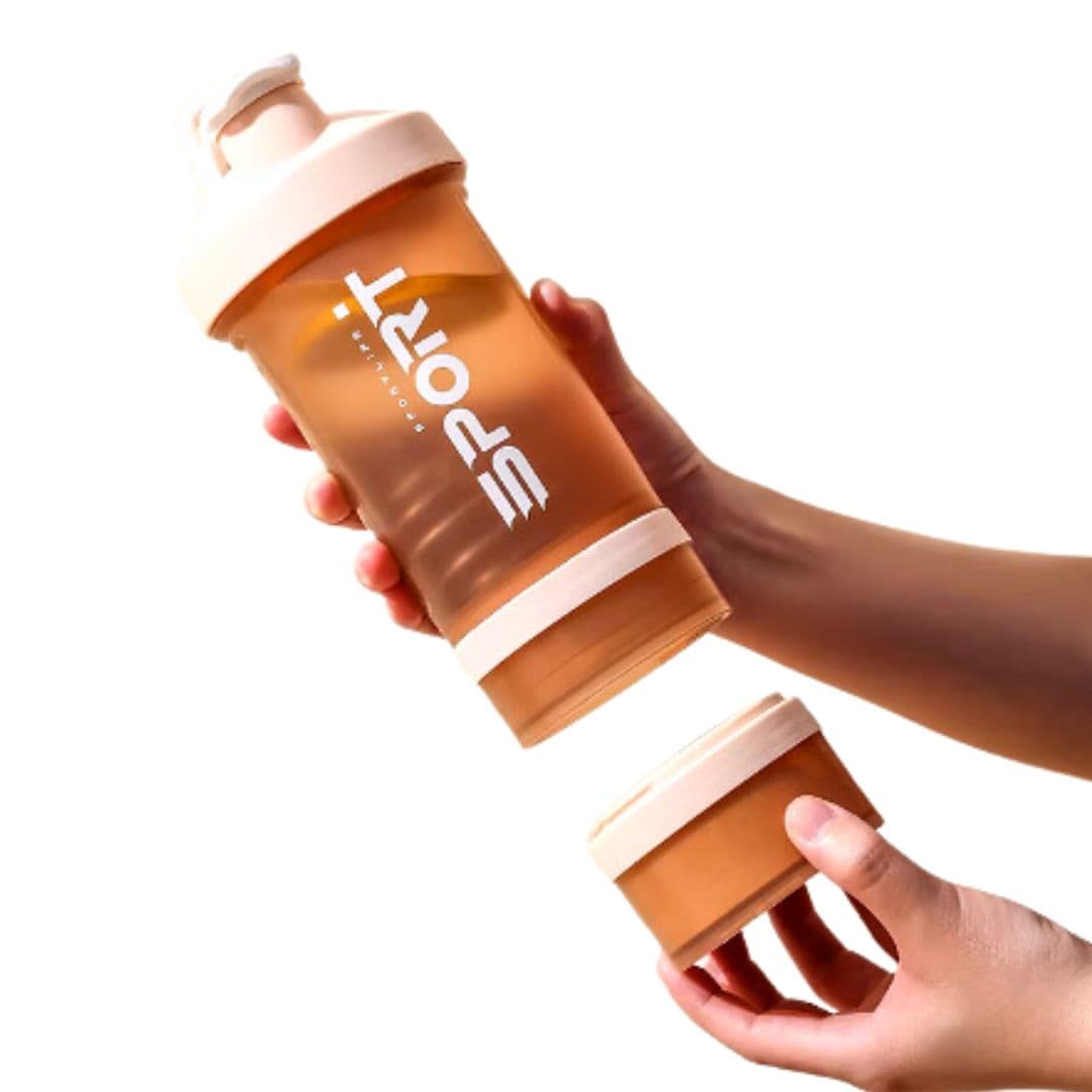 شیکر بدنسازی سه تکه طرح sport گنجایش 500ml کد 3007