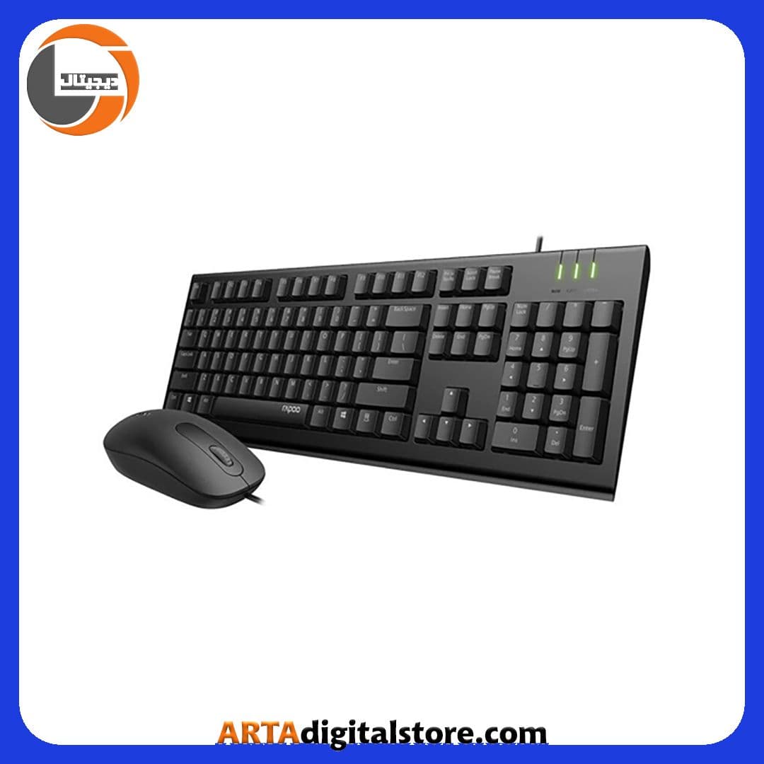 موس و کیبورد Mouse & Keyboard Rapoo X120Pro Black — تصویر ۴