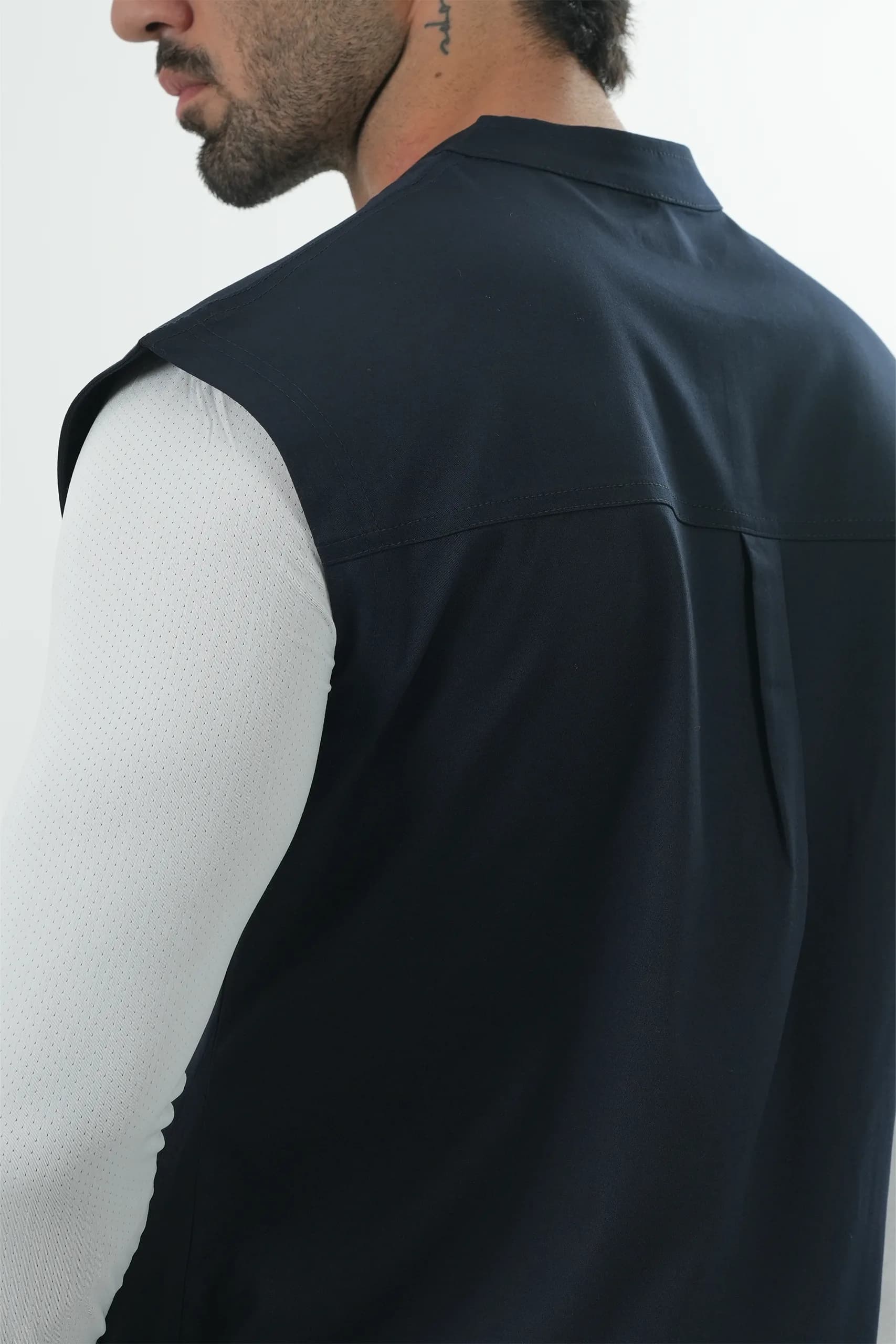 وست اسکراب پزشکی(اسکراب تاپ) یونیسکس سرمه ای — تصویر ۷