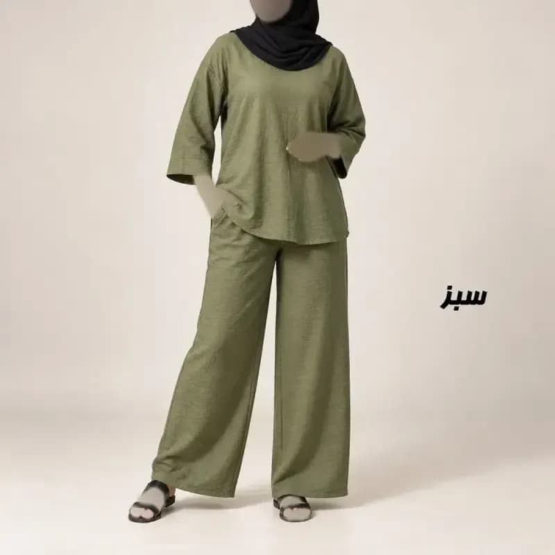 ست بلوز شلوار زنانه صوفیا فری سایز مناسب تا سایز 50 — تصویر ۶