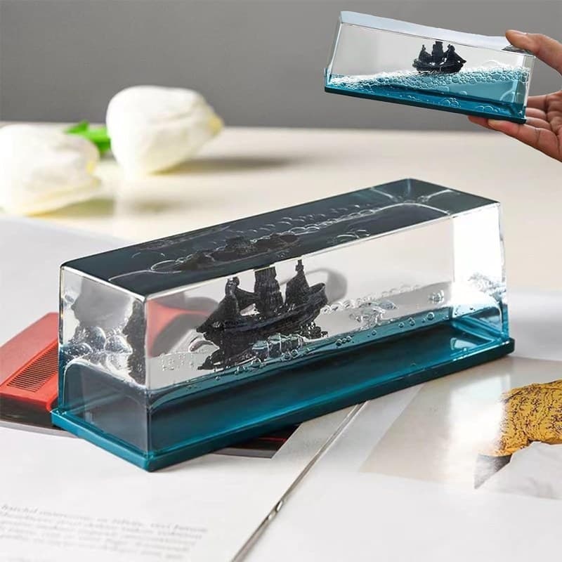 کشتی معلق مدل مروارید سیاه ( دزدان دریایی کارائیب)WarShipمدل-14cm — تصویر ۷
