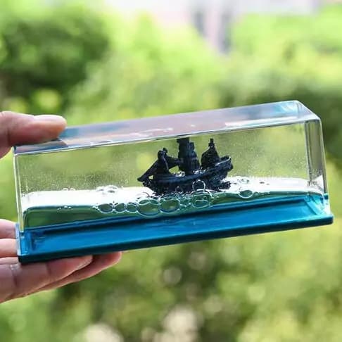 کشتی معلق مدل مروارید سیاه ( دزدان دریایی کارائیب)WarShipمدل-14cm — تصویر ۵