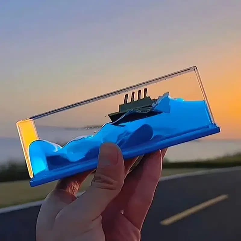 کشتی معلق مدل تایتانیک و کوه یخ WarShipمدل-14cm — تصویر ۲