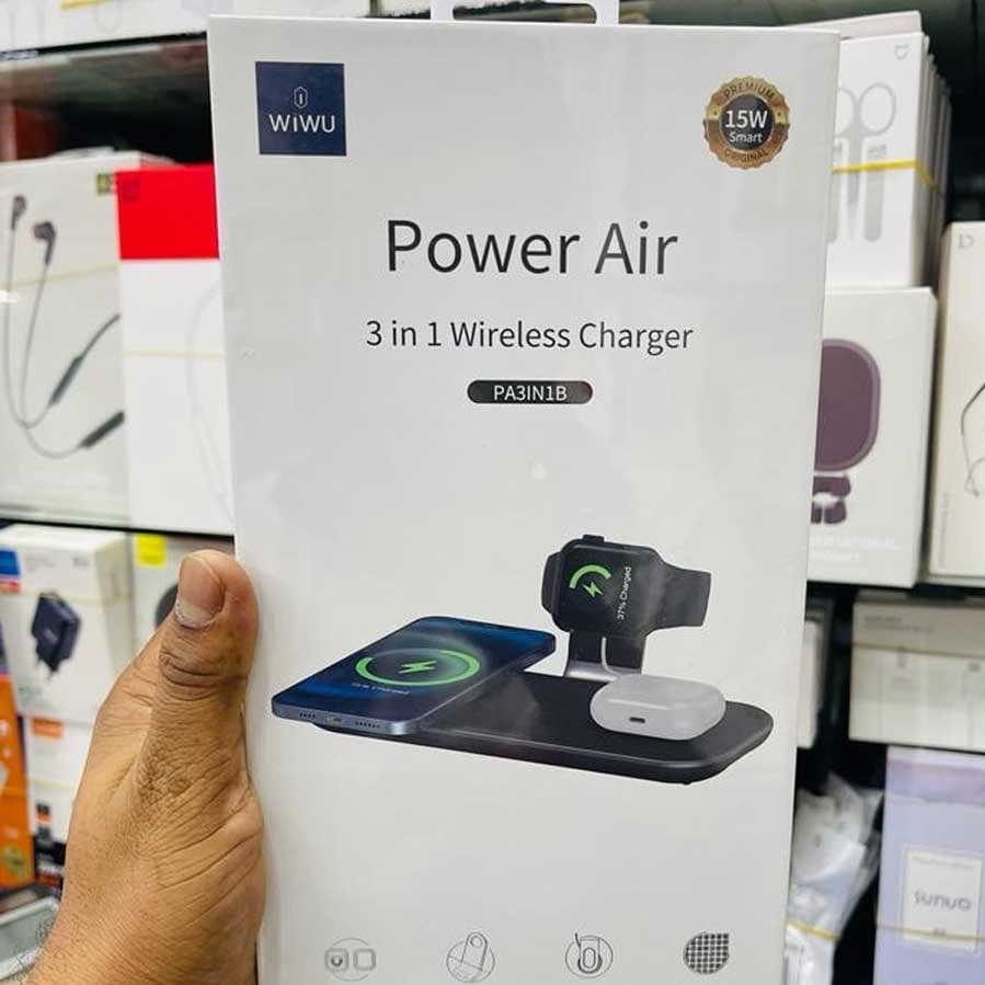 شارژر وایرلس 3 در 1 WiWU PA3IN1B — تصویر ۳