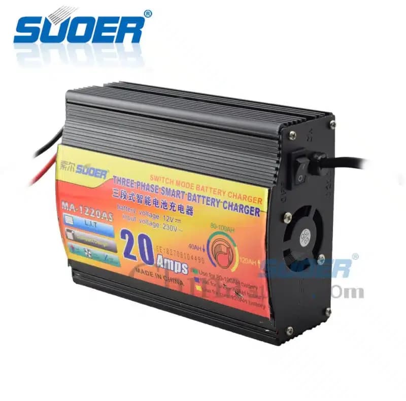 شارژر باتری 12 ولت 20 آمپر سوئر مدل MA-1220AS-PRO — تصویر ۳