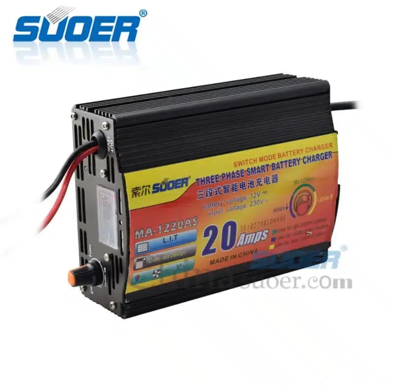 شارژر باتری 12 ولت 20 آمپر سوئر مدل MA-1220AS-PRO — تصویر ۲