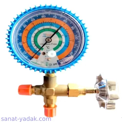 گیج تک شارژ گاز اکسپرت همراه با شیر
