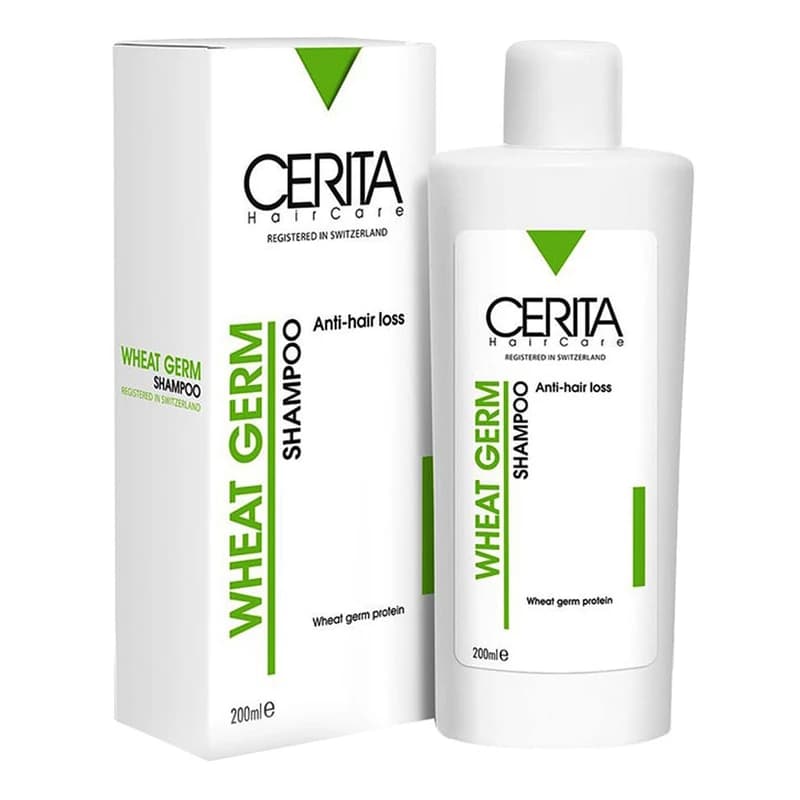 شامپو تقویت کننده و ضد ریزش سریتا مدل جوانه گندم مناسب انواع مو حجم 200ml