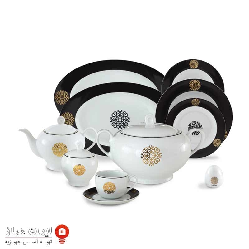 سرویس چینی مدالیون سری ایتالیا اف 102 پارچه ۱۲ نفره