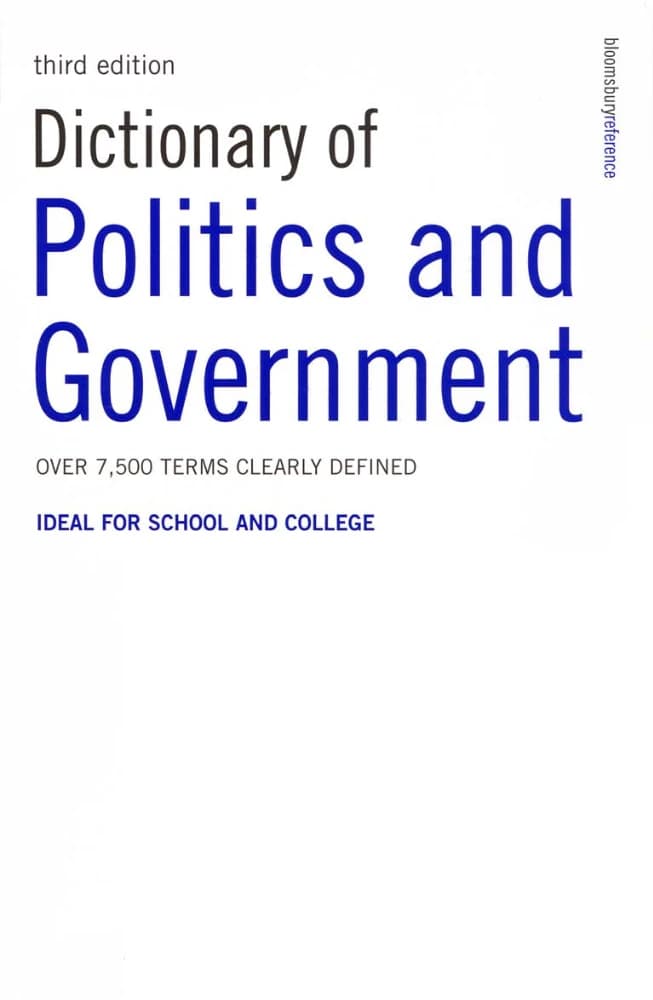 کتاب Dictionary of Politics and Government (فرهنگ لغت سیاست و حکومت) نسخه انگلیسی PDF