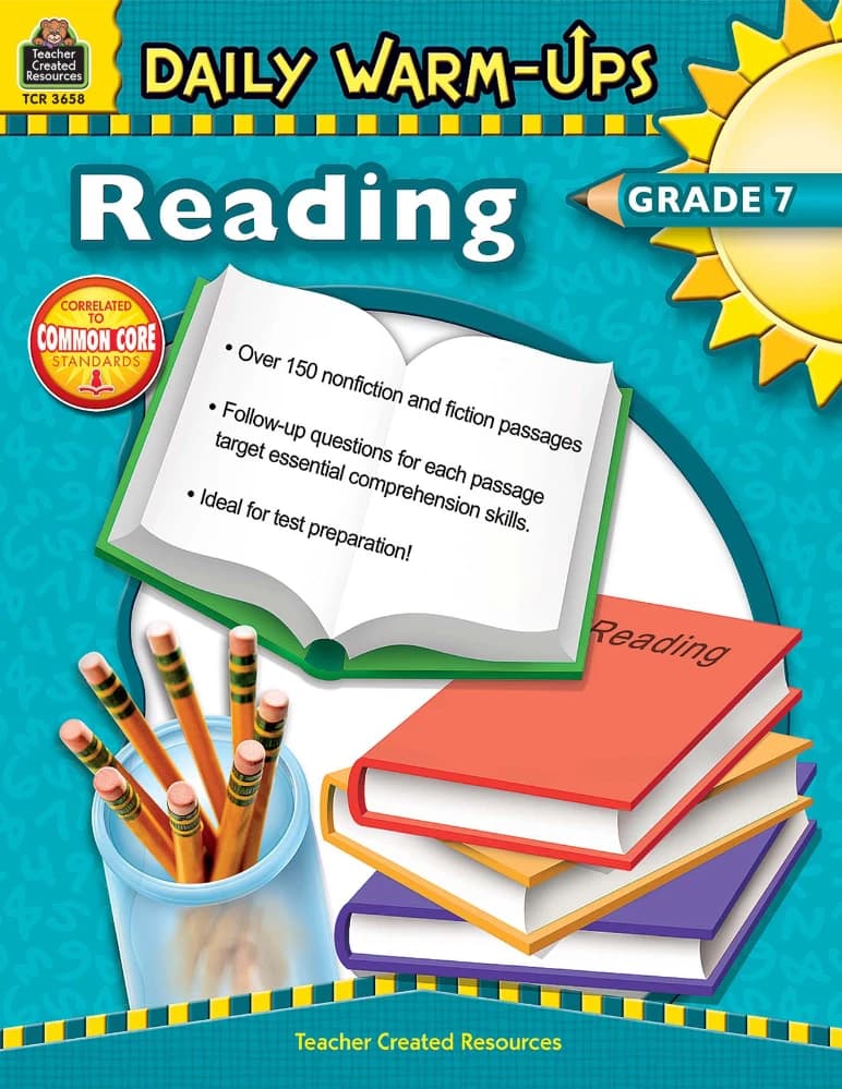 کتاب Daily Warm-Ups Reading Grade 7 (گرم‌کننده‌های روزانه ریدینگ پایه هفتم) نسخه انگلیسی PDF