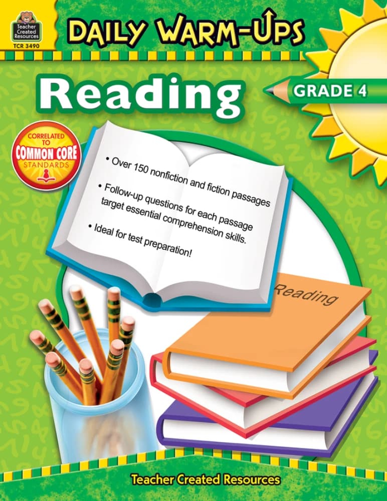 کتاب Daily Warm-Ups Reading Grade 4 (گرمکنندههای روزانه ریدینگ پایه چهارم) نسخه انگلیسی PDF