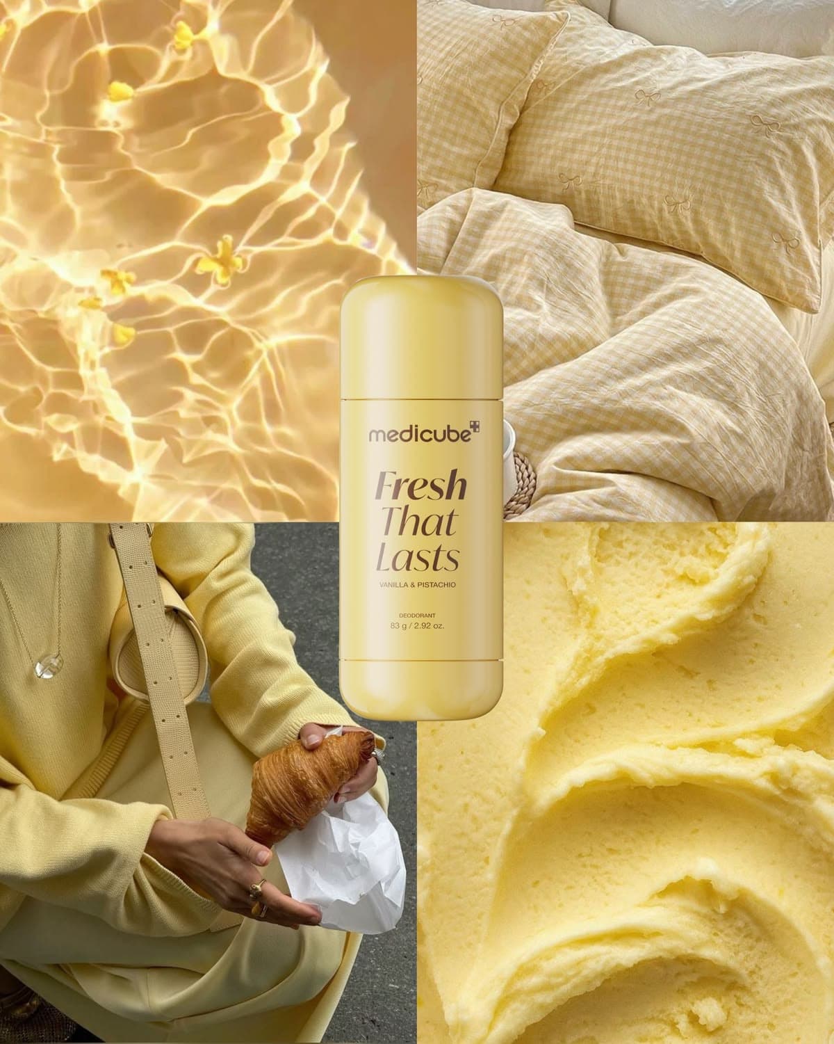 دئودورانت مدی کیوب Medicube Fresh That Lasts با رایحه وانیل و پسته — تصویر ۲