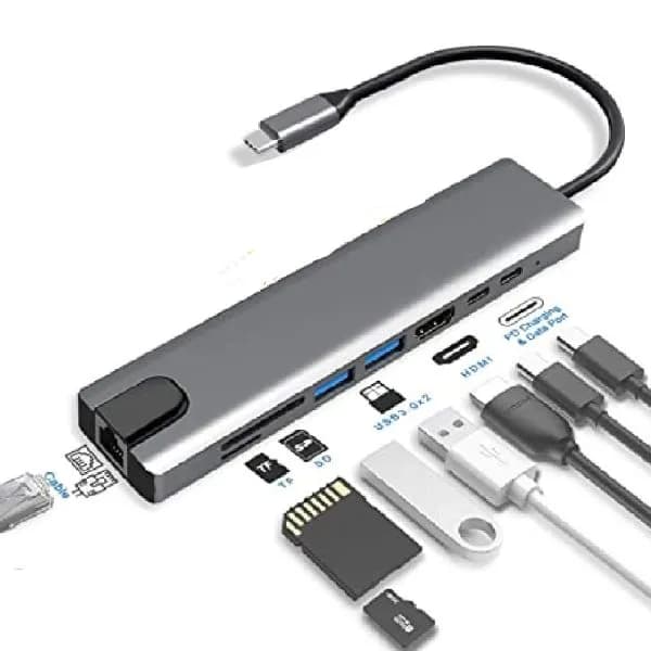 هاب 8 پورت Type-C به USB-C کینگ دام — تصویر ۲
