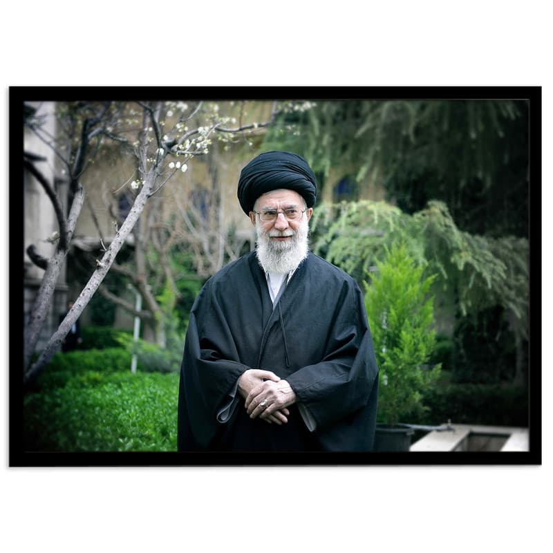 تابلو نوری بکلیت طرح حضرت آیت اللهالعظمی سید علی حسینی خامنهای مدل چراغ دار B-s2086 — تصویر ۲