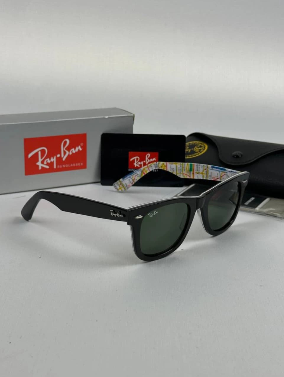 عینک مشکی نقشه rayban rb-2140