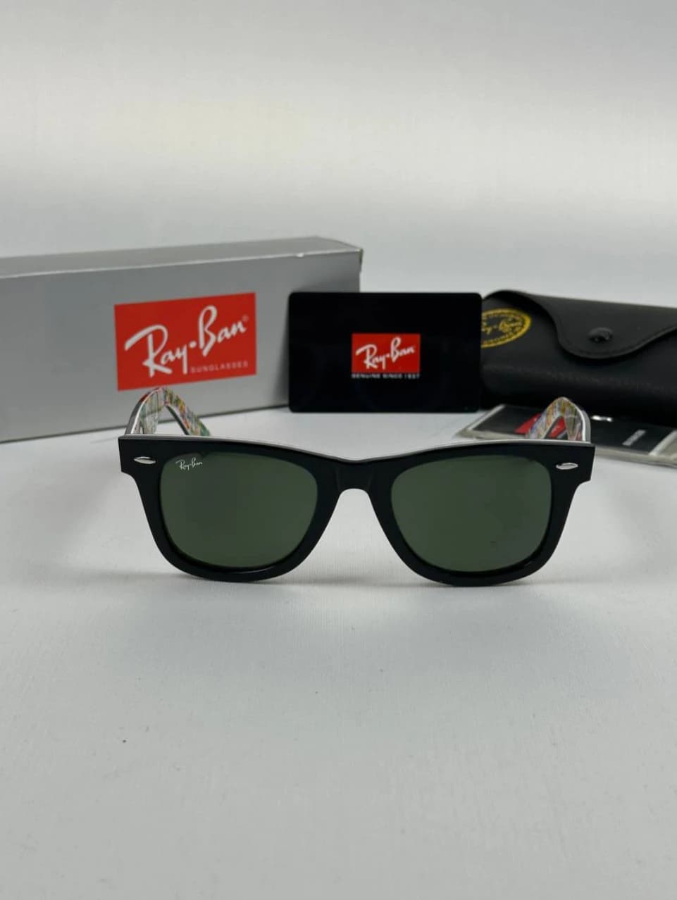 عینک مشکی نقشه rayban rb-2140 — تصویر ۴