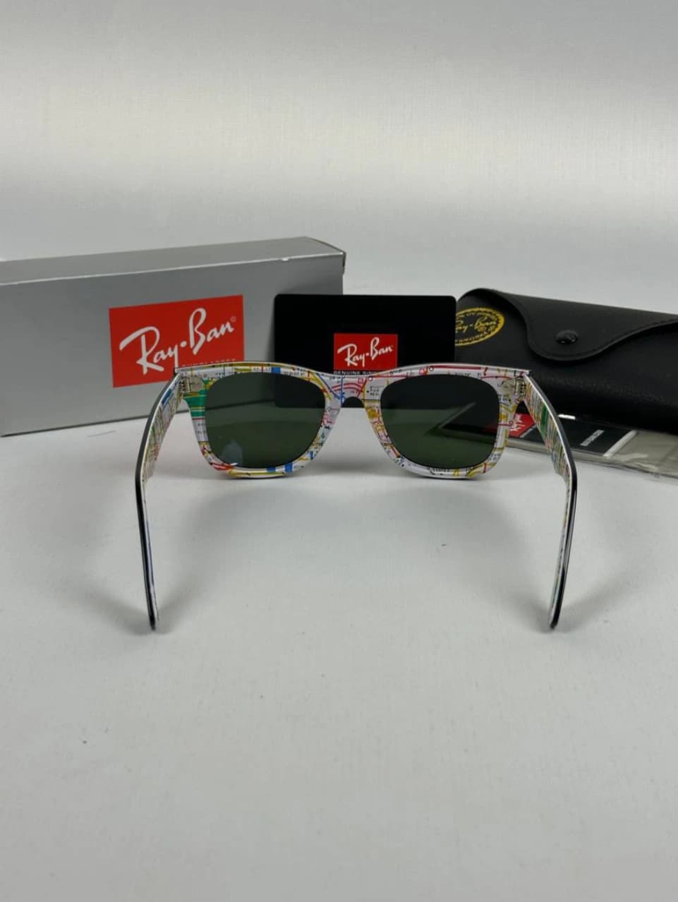 عینک مشکی نقشه rayban rb-2140 — تصویر ۳