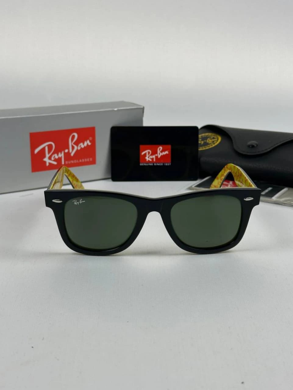 عینک مشکی زردrayban rb-2140 — تصویر ۴
