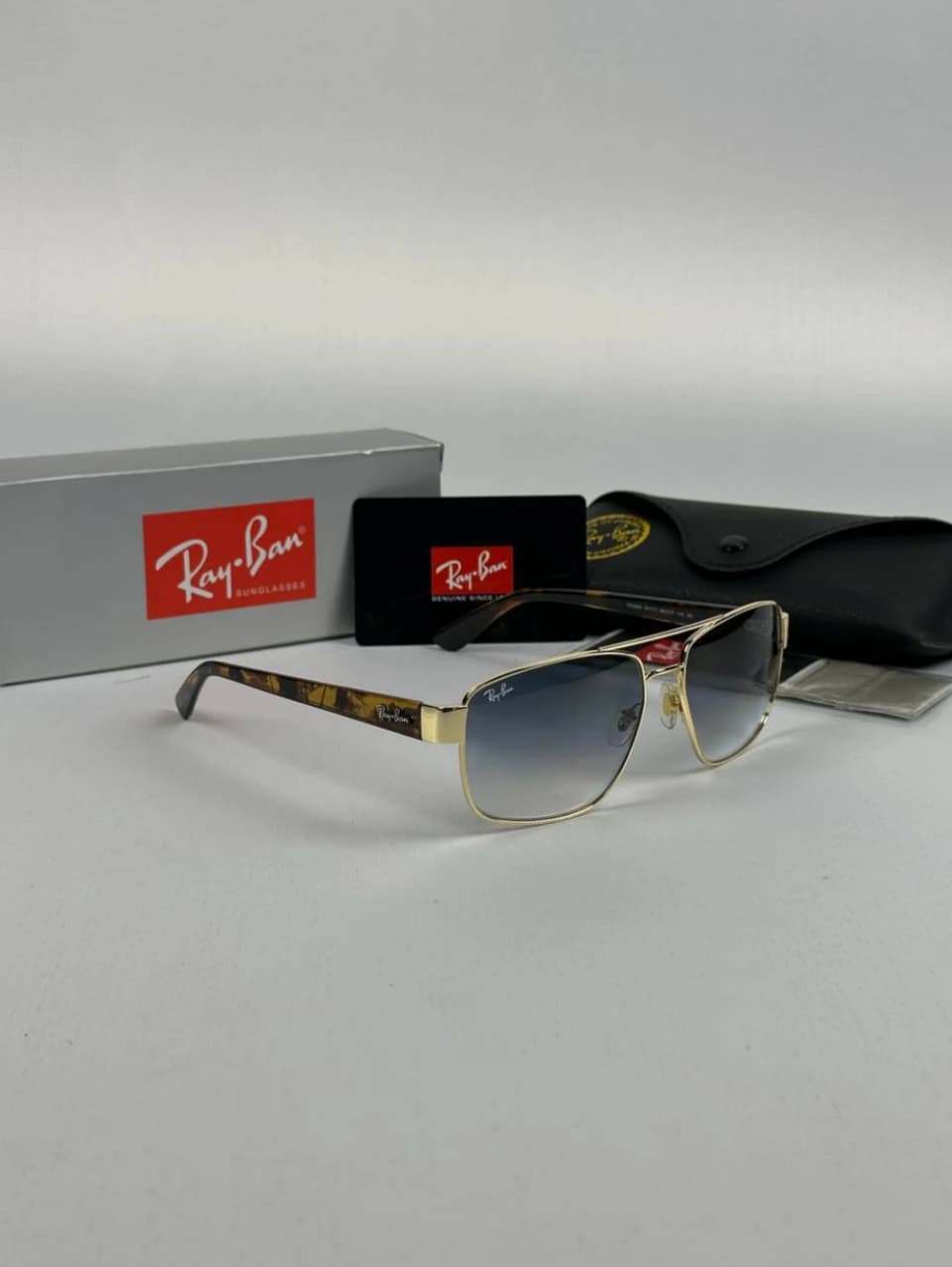 عینک آبی پلنگی rayban rb-3663