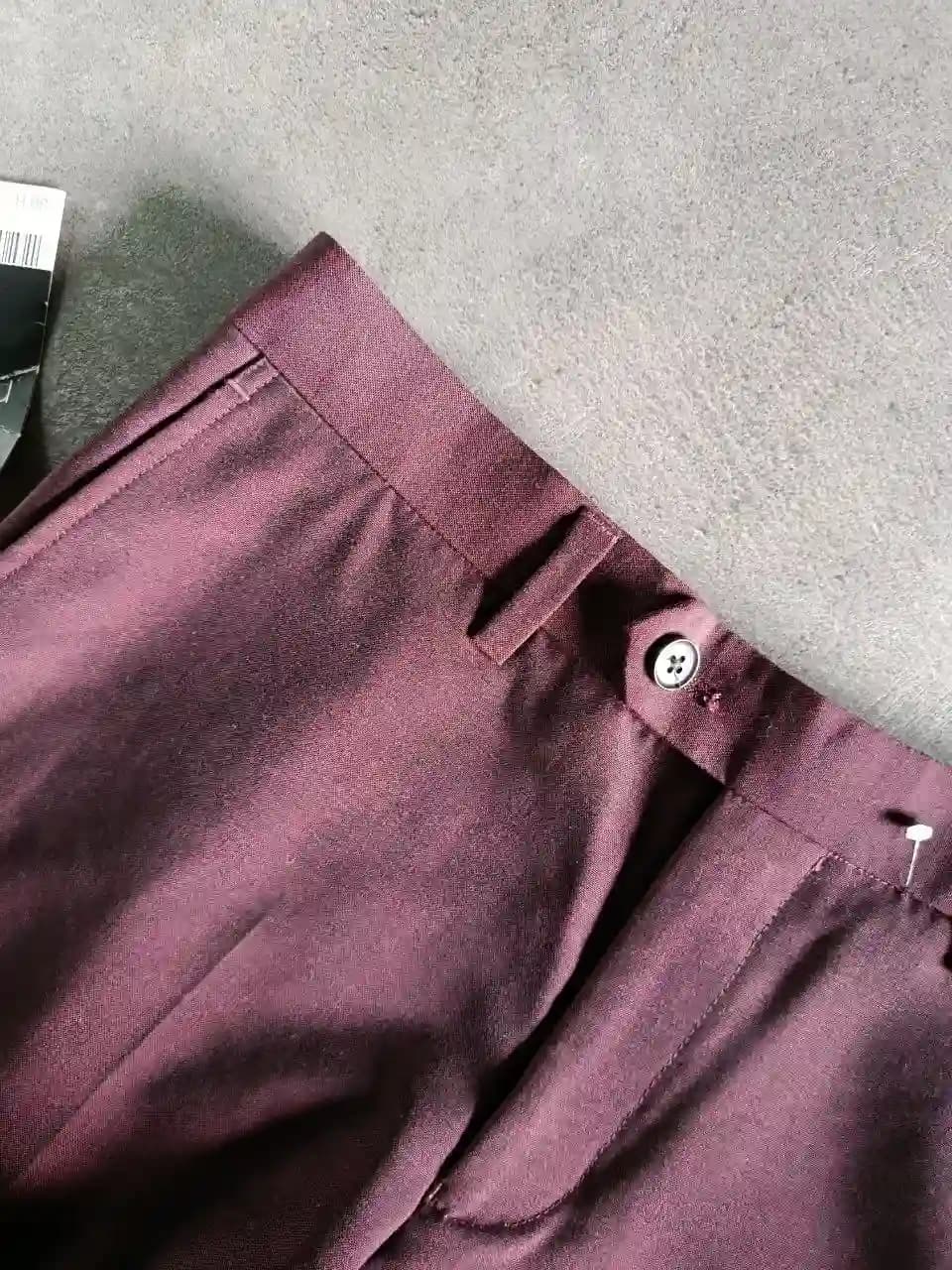 شلوار پارچه ای زرشکی — تصویر ۲