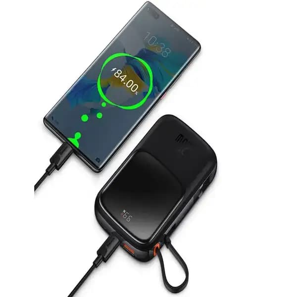 پاوربانک 10000 هزار شارژر سریع 20 وات به همراه کابل لایتنینگ بیسوس مدل Baseus Qpow Pro PPQD020001 — تصویر ۴