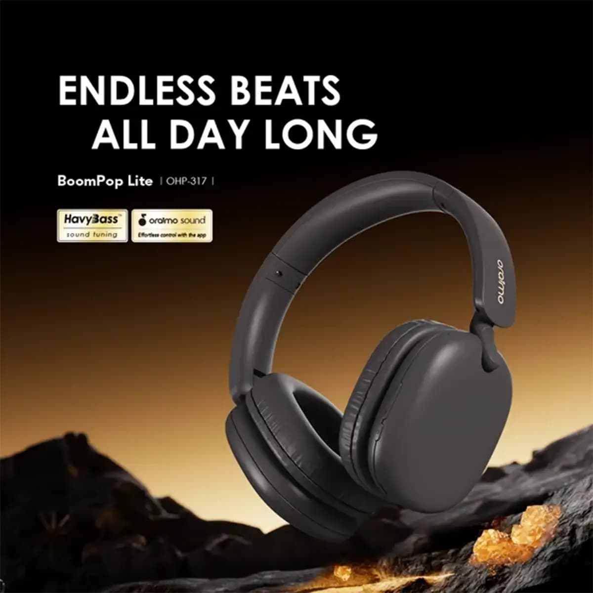 هدفون رو گوشی بی سیم اورایمو مدل Oraimo BoomPop Lite — تصویر ۲