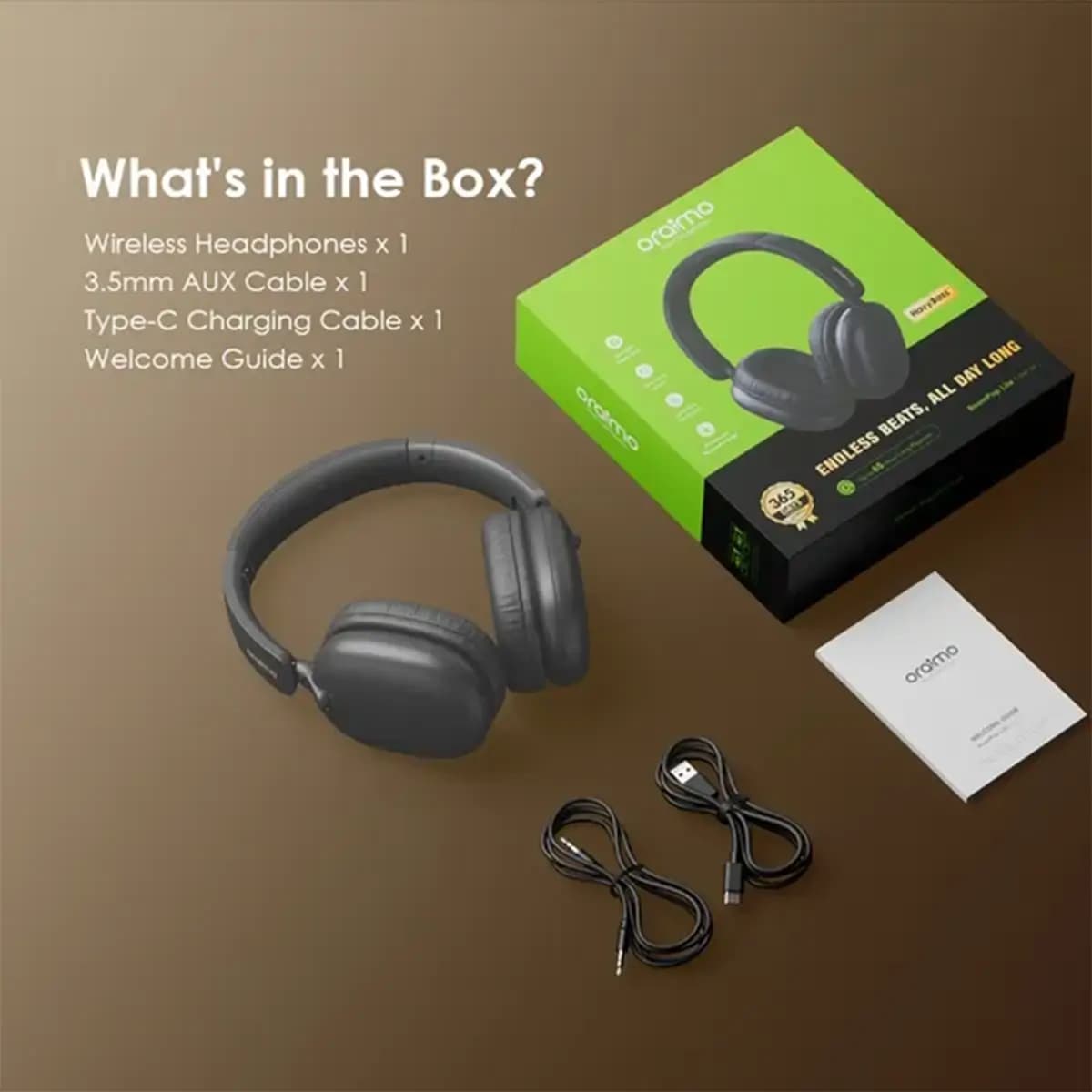 هدفون رو گوشی بی سیم اورایمو مدل Oraimo BoomPop Lite — تصویر ۶