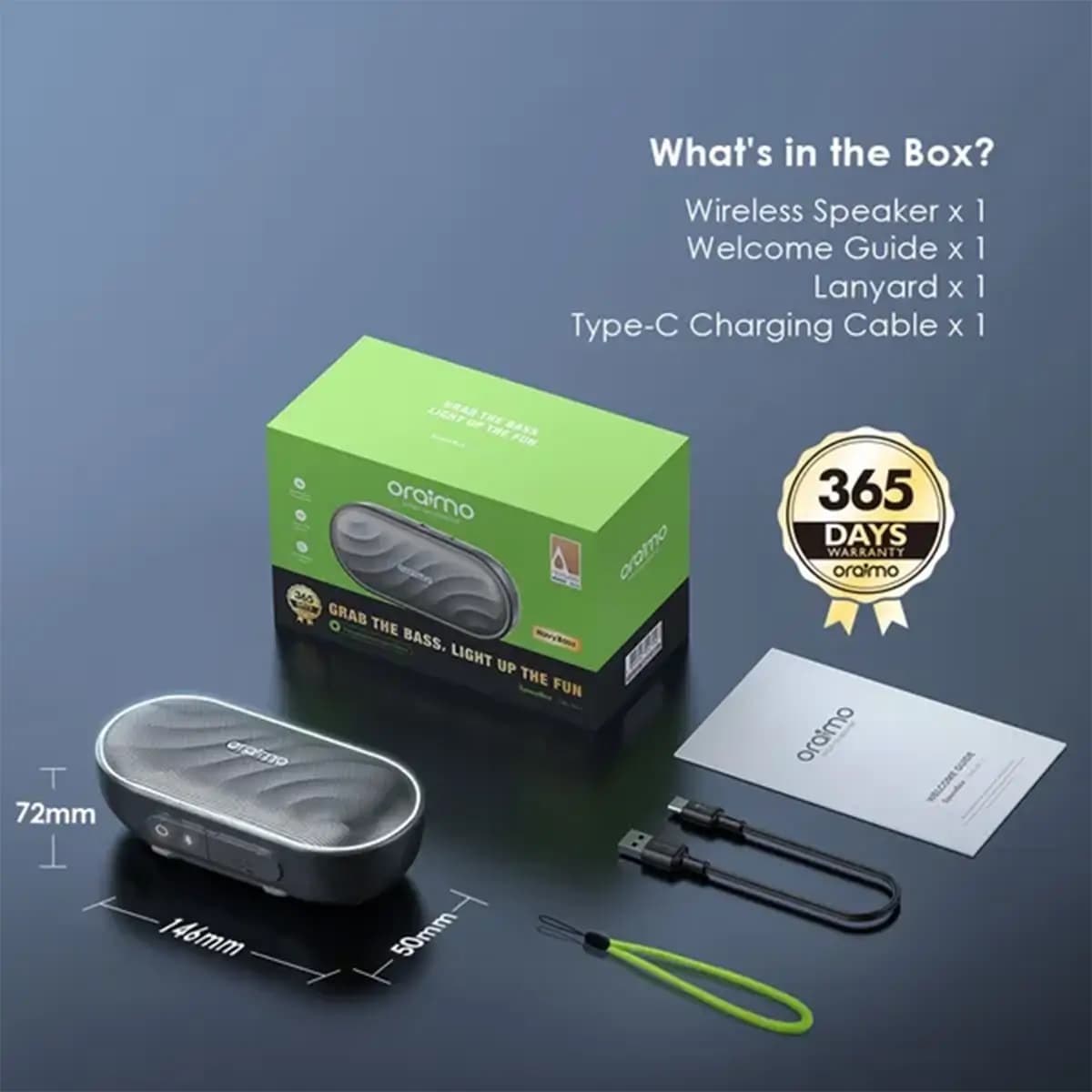 اسپیکر بلوتوثی اورایمو مدل Oraimo SpaceBox OBS-382 — تصویر ۸