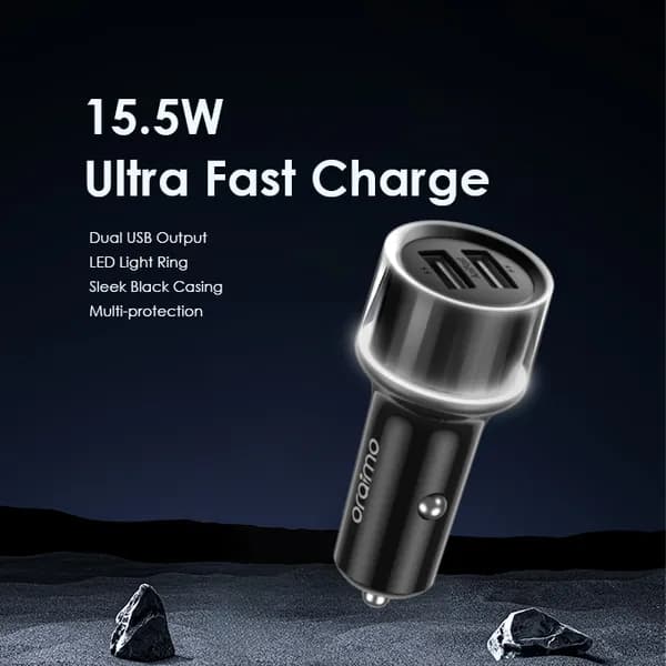 شارژر فندکی 15.5 وات اورایمو مدل oraimo Highway 15 15.5W Car Charger — تصویر ۲
