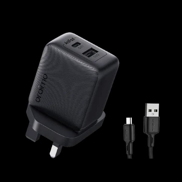 شارژر دیواری 18 وات اورایمو به همراه کابل لایتنینگ مخصوص ایفون مدل oraimo Cannon 18D 18W