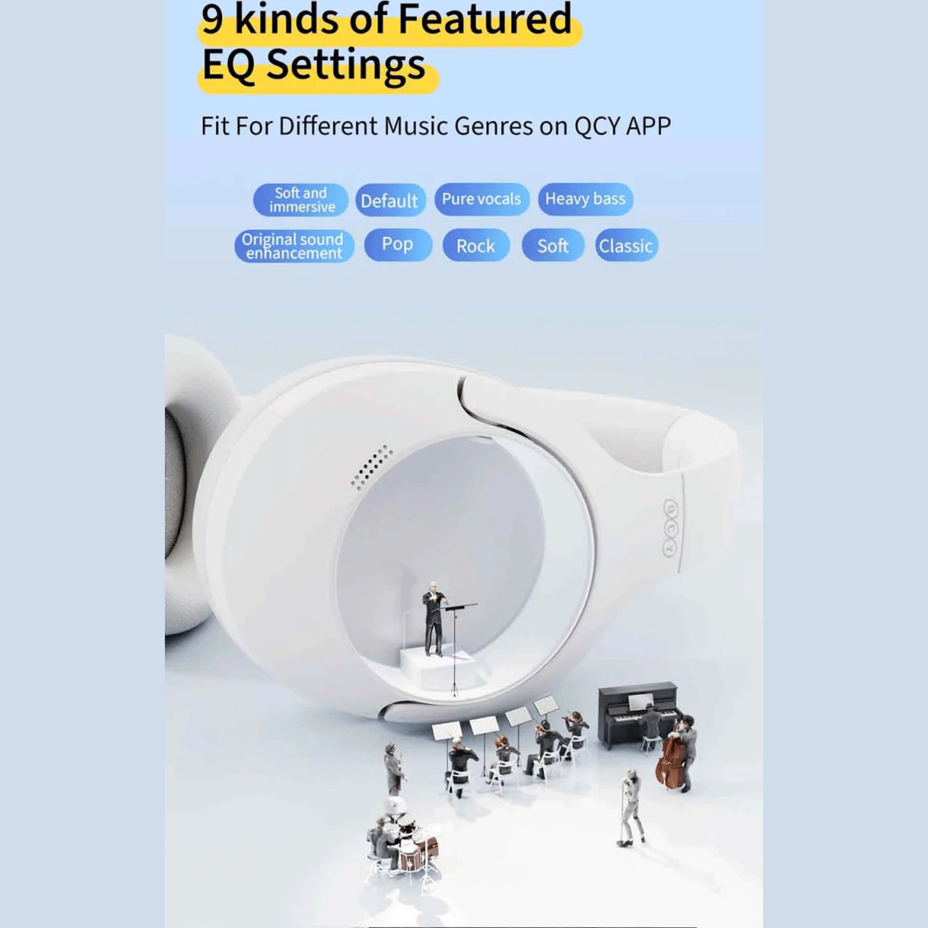 هدفون بی سیم کیو سی وای H3 Lite ا QCY H3 Lite Wireless headphone — تصویر ۵