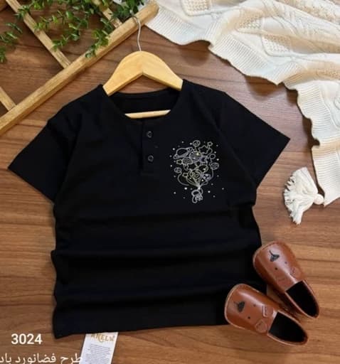 تیشرت مشکی طرح فضانورد سایز40 — تصویر ۲