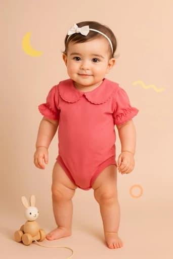 بادی دخترانه یقه ب ب سایز۶ماه