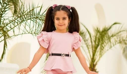 بلوز دخترانه کمربنددار4_8سال