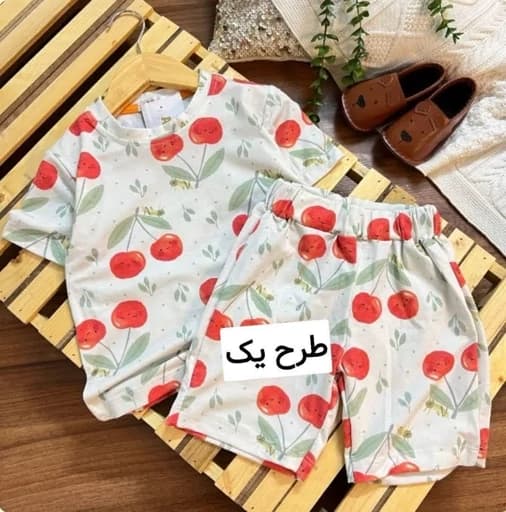 تیشرت شلوارک اسپورت طرح گیلاس سایز50 — تصویر ۲