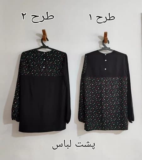 شومیز تونیک مشکی دخترانه نوجوان گل ریز ۶و۱۲ سال — تصویر ۳