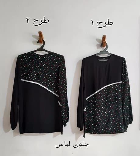 شومیز تونیک مشکی دخترانه نوجوان گل ریز ۶و۱۲ سال — تصویر ۲