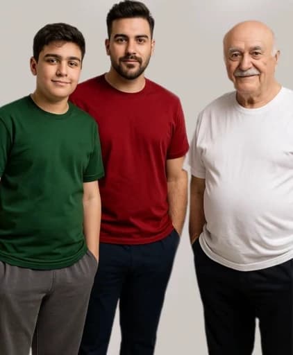 تیشرت یقه گرد مردانه سایز لارج و ایکس لارج