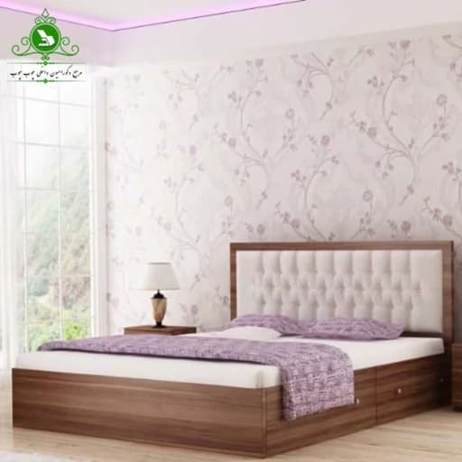 تخت خواب دو نفره چستر مدل البرز با کشو بدون تشک مبلمان فرنا مدل 1142553
