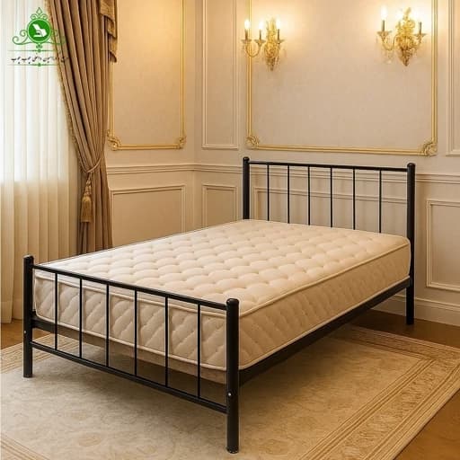 تخت خواب دو نفره فلزی مدل اشکان بدون تشک مبلمان فرنا مدل 1142544