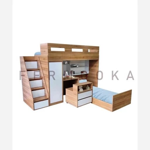 تخت خواب دوطبقه ای بزرگ سال تمام ام دی اف F128 مبلمان فرنا مدل 1142468