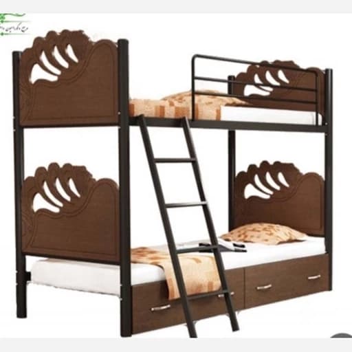 تخت خواب دو طبقه عروس چوبی مبلمان فرنا مدل 1142449