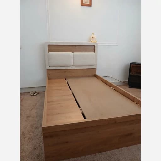 تخت خواب یکنفره و میز آرایش تدی مبلمان فرنا مدل 1142406