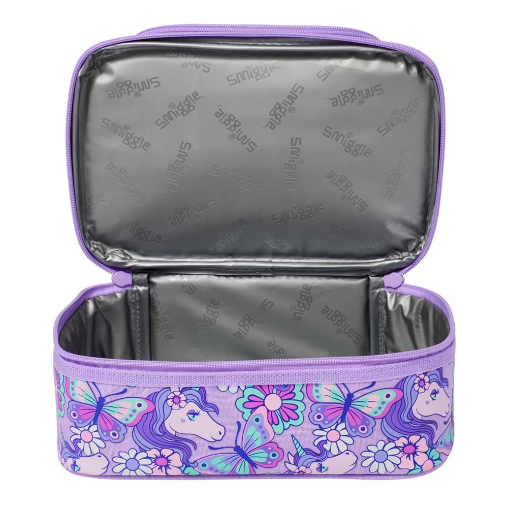 کیف غذا 2 طبقه Smiggle طرح یونی کورن یاسی — تصویر ۳