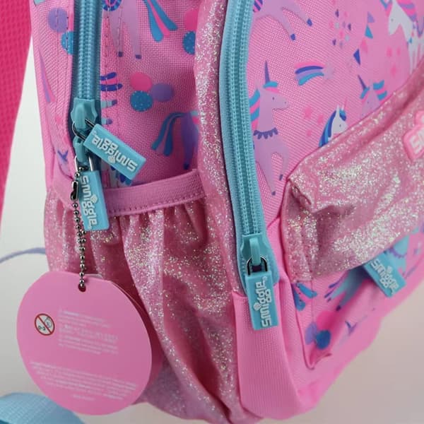 کوله پشتی مهد کودک Smiggle طرح یونی کورن صورتی — تصویر ۳