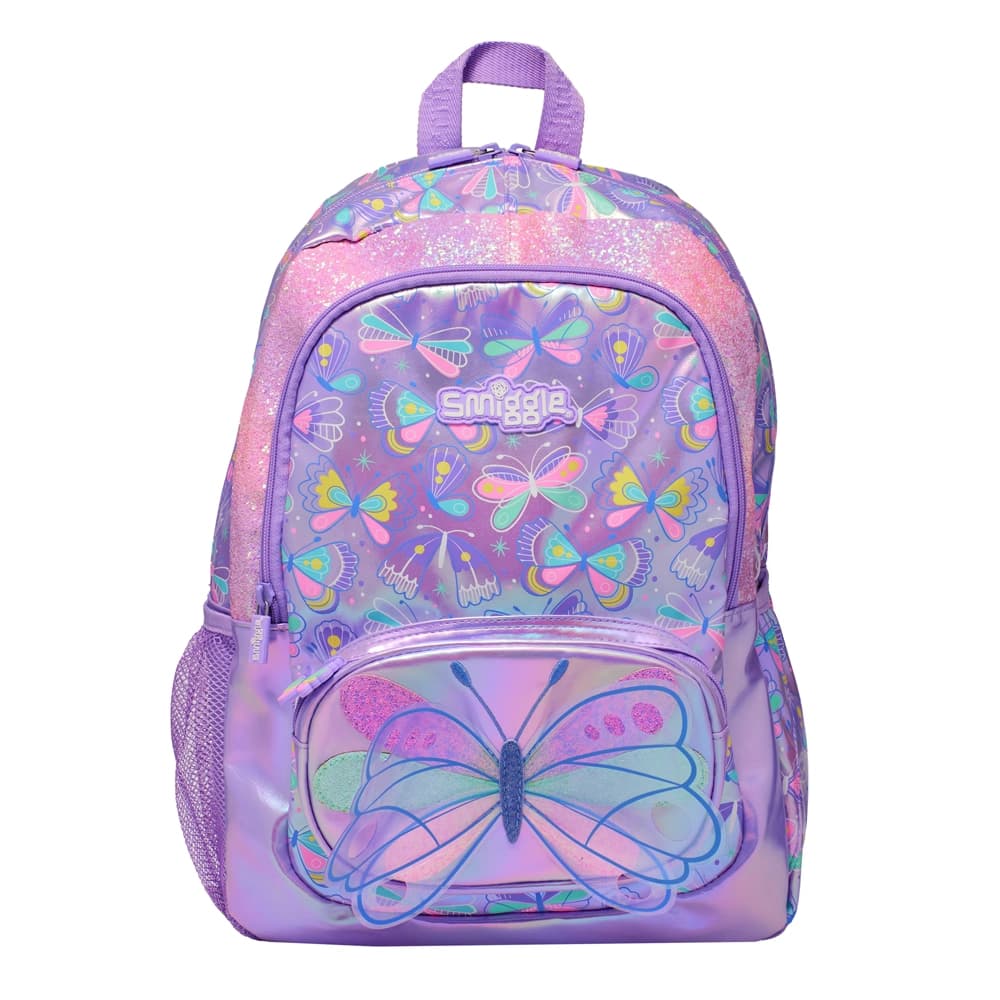 کوله پشتی Smiggle طرح پروانه بنفش