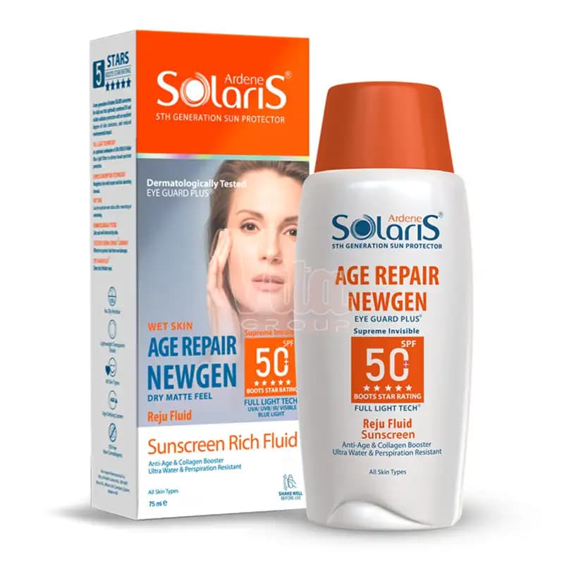 ضد آفتاب آردن سولاریس Age Repair NEWGEN بی رنگ حجم 75 میل