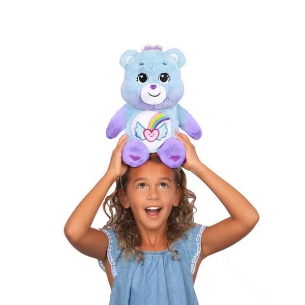 خرس پولیشی قلبی آبی بنفس 28 سانتی Care Bears — تصویر ۲